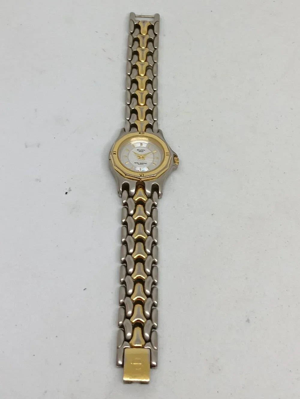 Elgin ELS241-040 Women's 23mm Swiss Quartz Two Tone Bracelet Watch NEW BATTERY